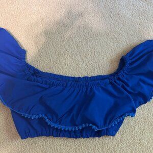 Beautiful Boutique Bikini Bandeau in Bright Blue from Costa Rica!